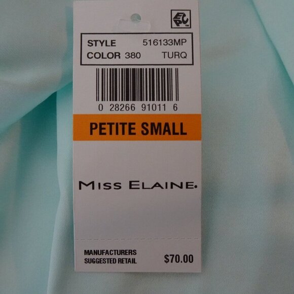 Miss Elaine Embroidered Nightgown Petite Size PS Blue Long Grandmacore - Picture 8 of 10